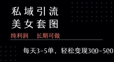私域卖套图每天3-5单   每单利润99-2张+-创客聚集地