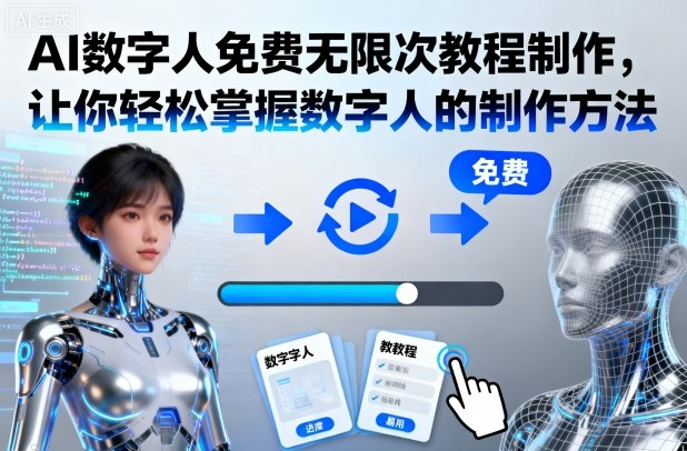 AI数字人免费无限次教程制作，让你轻松掌握数字人的制作方法-创客聚集地