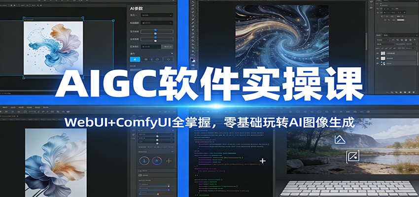 AIGC软件实操课：WebUI+ComfyUI全掌握，零基础玩转AI图像生成-创客聚集地