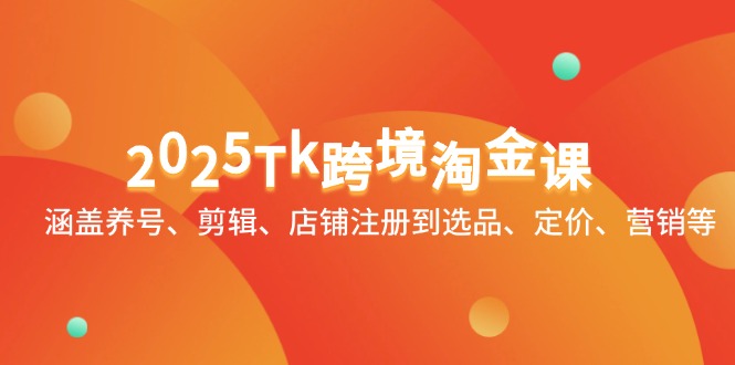 2025Tk跨境淘金课：涵盖养号、剪辑、店铺注册到选品、定价、营销等-创客聚集地