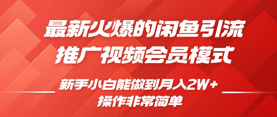 闲鱼引流推广影视会员，0成本就可以操作，新手小白月入过W+【揭秘】-创客聚集地