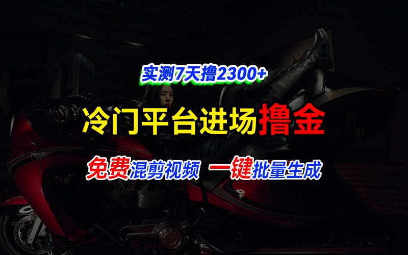全新冷门平台vivo视频，快速免费进场搞米，通过混剪视频一键批量生成，实测7天撸2300+-创客聚集地