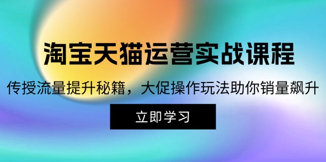淘宝&天猫运营实战课程，传授流量提升秘籍，大促操作玩法助你销量飙升-创客聚集地