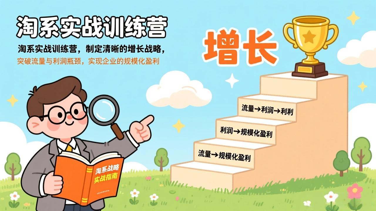 淘系实战训练营,制定清晰的增长战略,突破流量与利润瓶颈,实现企业的规模化盈利-创客聚集地