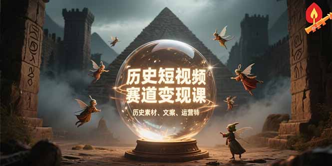历史短视频赛道变现课，百集素材库应用，文案剪辑技巧，账号运营全案-创客聚集地