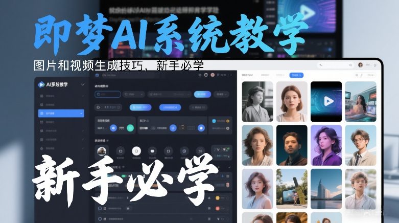 即梦AI系统教学，图片和视频生成技巧，新手必学-创客聚集地