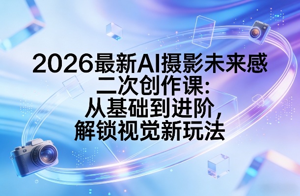 2026最新AI摄影未来感二次创作课:从基础到进阶,解锁视觉新玩法-创客聚集地