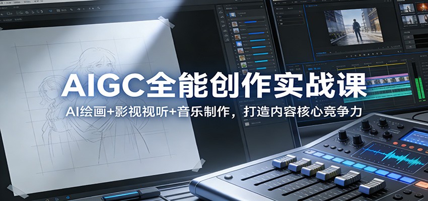 AIGC全能创作实战课：AI绘画+影视视听+音乐制作，打造内容核心竞争力-创客聚集地