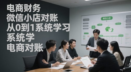 电商财务微信小店对账，从0到1系统学习电商对账-创客聚集地