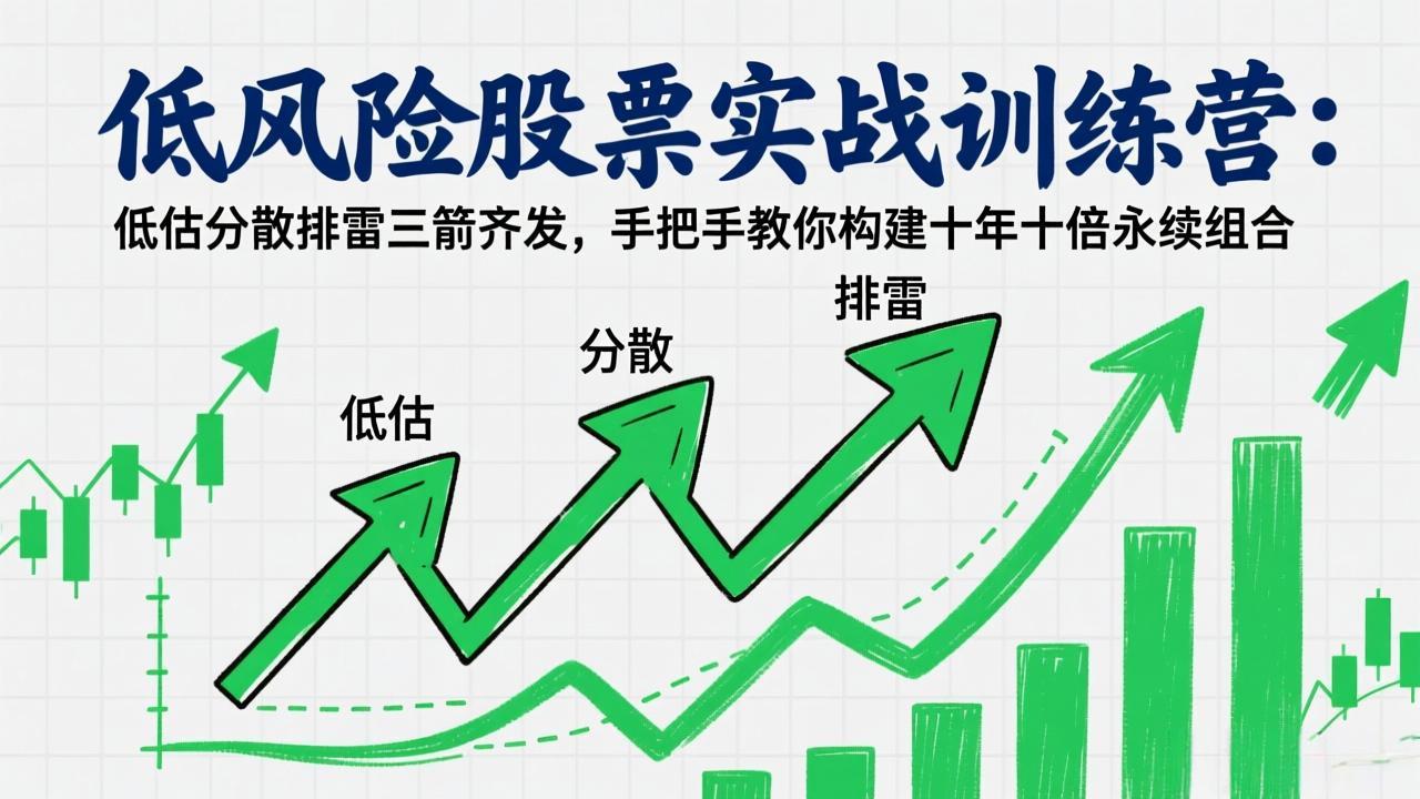 低风险股票实战训练营:低估分散排雷三箭齐发,手把手教你构建十年十倍永续组合-创客聚集地