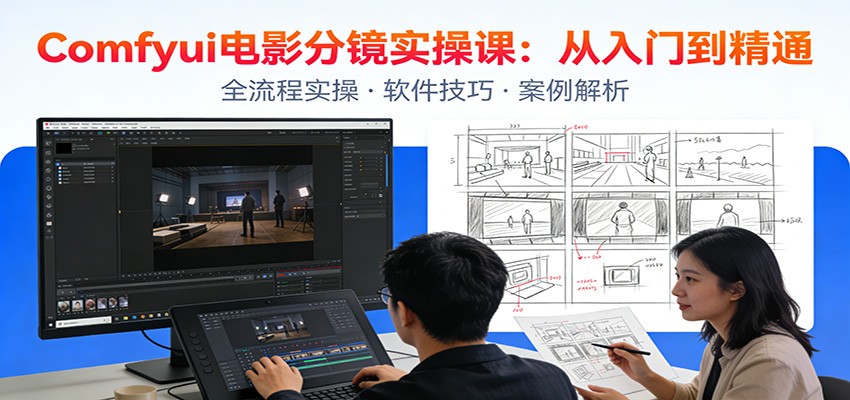 ComfyUI电影分镜实操课:分镜一致性,全流程AI视频制作,零基础也能做专业分镜-创客聚集地
