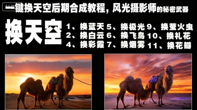 一键换天空后期合成教程，风光摄影师的秘密武器-创客聚集地