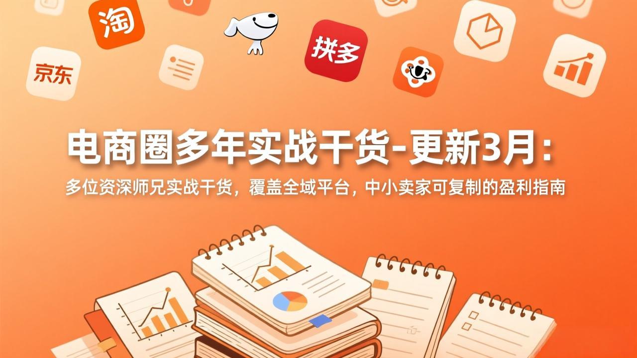 电商圈多年实战干货-更新3月：多位资深师兄实战干货，覆盖全域平台，中小卖家可复制的盈利指南-创客聚集地