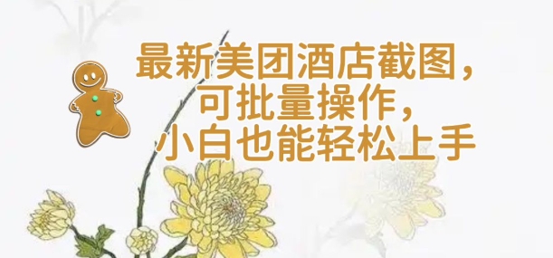 【轻云】最新美团酒店截图，可批量操作，小白也能轻松上手-创客聚集地