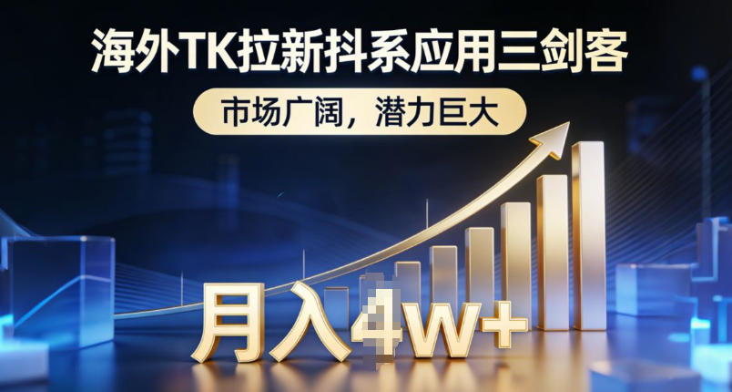 海外TK拉新抖系应用三剑客，市场广阔，潜力巨大，月入1w+-创客聚集地
