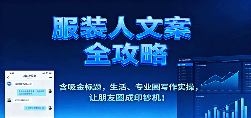 服装人文案全攻略，含吸金标题，生活、专业圈写作实操，让朋友圈成印钞机！-创客聚集地
