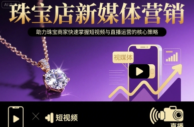 珠宝店新媒体营销，助力珠宝商家快速掌握短视频与直播运营的核心策略-创客聚集地