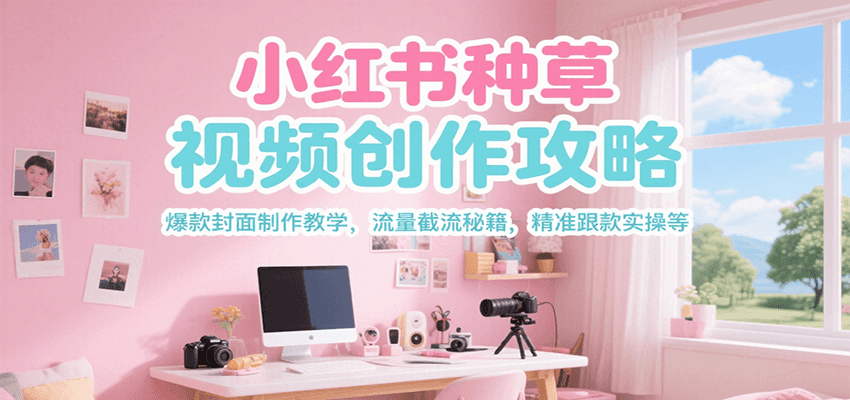 小红书种草视频创作攻略，爆款封面制作教学 ，流量截流秘籍 ，精准跟款实操等-创客聚集地