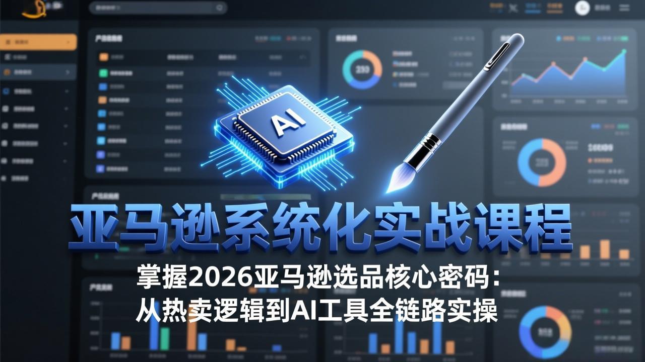 亚马逊系统化实战课-更新3月：2026最新选品方法论，从热卖原因分析到AI作图，提升选品成功率-创客聚集地