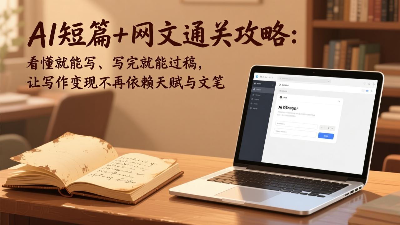 AI短篇+网文通关攻略:看懂就能写、写完就能过稿,让写作变现不再依赖天赋与文笔-创客聚集地