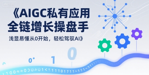 AIGC私有化应用全链增长操盘手，浅显易懂从0开始，轻松驾驭AI-创客聚集地