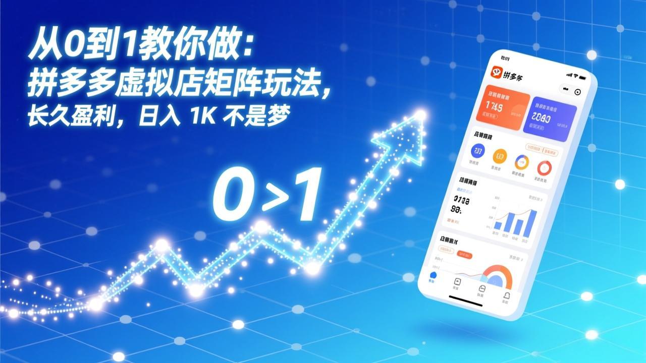 从0到1教你做：拼多多虚拟店矩阵玩法，长久盈利，日入 1K 不是梦-创客聚集地