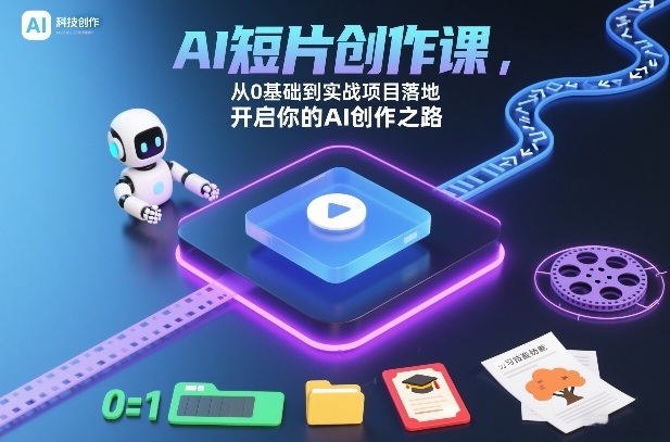 AI短片创作课，从0基础到实战项目落地，开启你的AI创作之路(更新)-创客聚集地