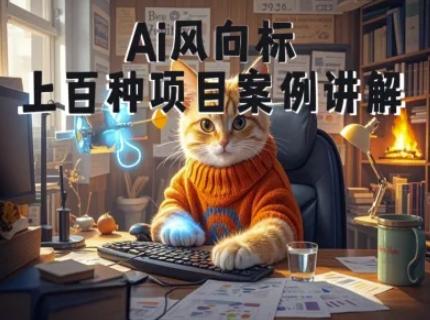 Ai风向标-附100种项目案例玩法-0基础小白到大神ai视频商业应用教学-创客聚集地