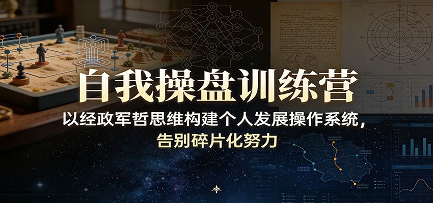 自我操盘训练营:以经政军哲思维构建个人发展操作系统,告别碎片化努力-创客聚集地