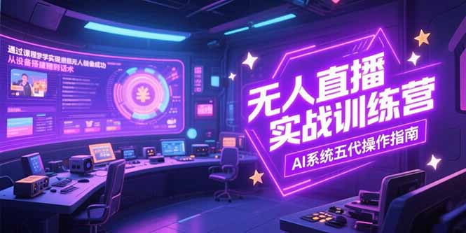 无人直播实操训练营，从设备搭建到话术，AI系统五代操作指南(7月更新-创客聚集地