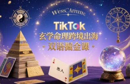 TikTok玄学命理跨境出海双语掘金课，手把手教你用命理知识精准直击海外用户痛点-创客聚集地