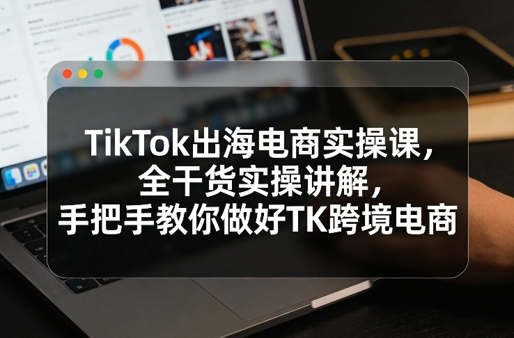 TikTok出海电商实操课，全干货实操讲解，手把手教你做好TK跨境电商-创客聚集地