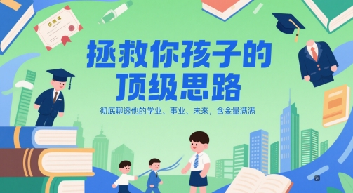 付费文章：拯救你孩子的顶级思路，彻底聊透他的学业、事业、未来，含金量满满-创客聚集地