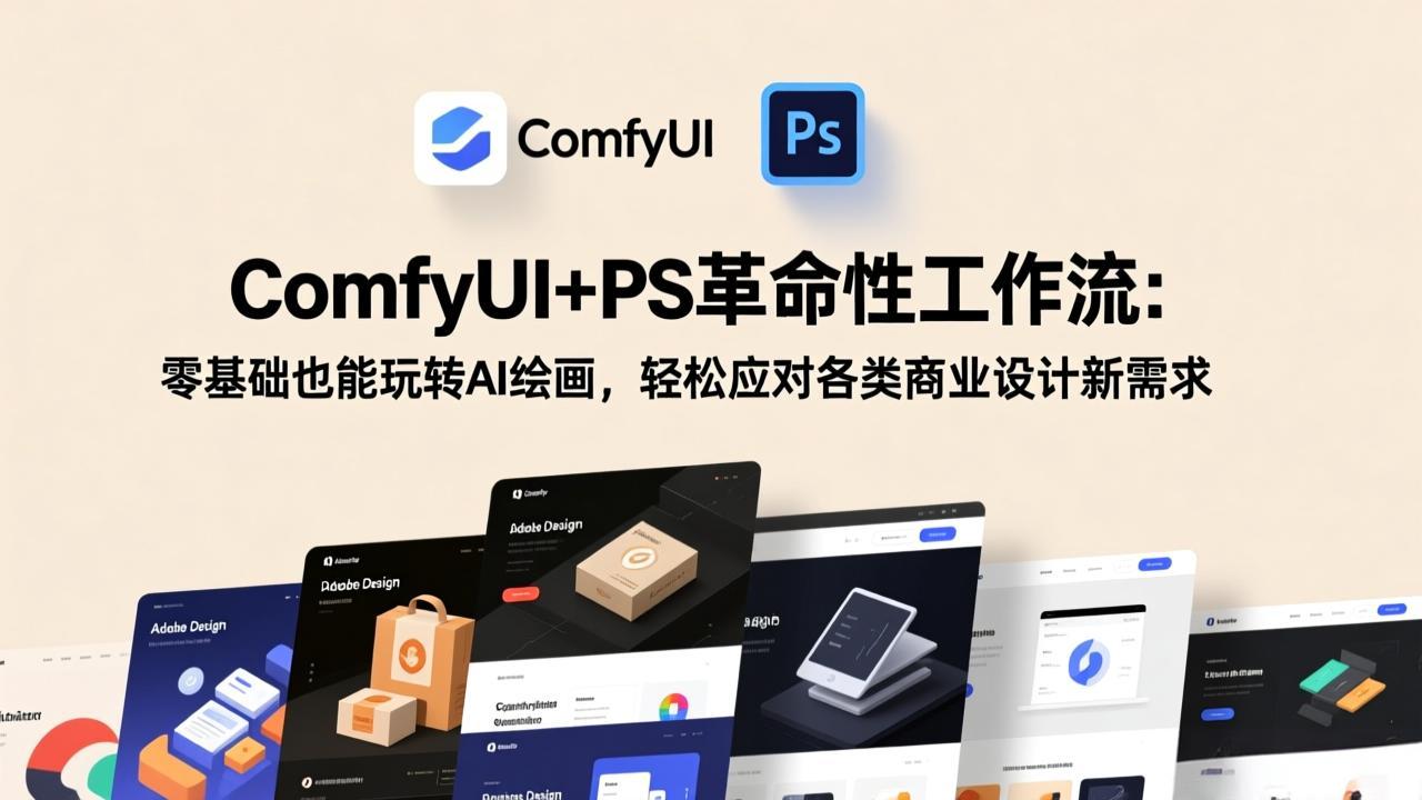 ComfyUI+PS革命性工作流：零基础也能玩转AI绘画，轻松应对各类商业设计新需求-创客聚集地