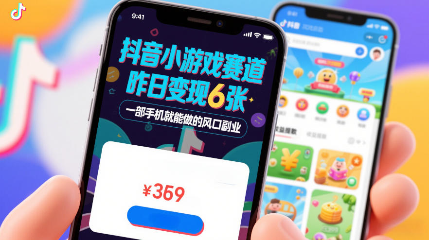 抖音小游戏赛道，昨日变现600+，零基础一部手机就能做的风口副业【揭秘】-创客聚集地