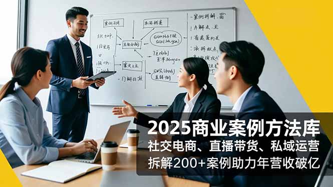 2025商业案例方法库,社交电商、直播带货、私域运营,拆解200+案例助力年营收破亿-创客聚集地