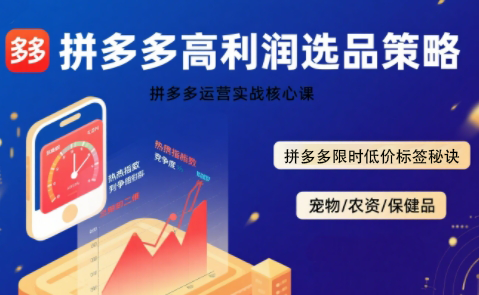 久号老师·拼多多选品暴利技术实战课-创客聚集地