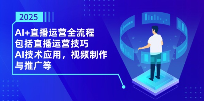 2025AI+直播运营全流程，包括直播运营技巧，AI技术应用，视频制作与推广等-创客聚集地