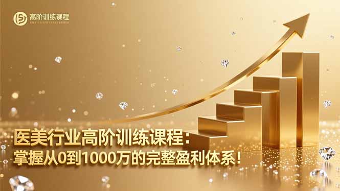 医美行业高阶训练课程：掌握从0到1000万的完整盈利体系！-创客聚集地