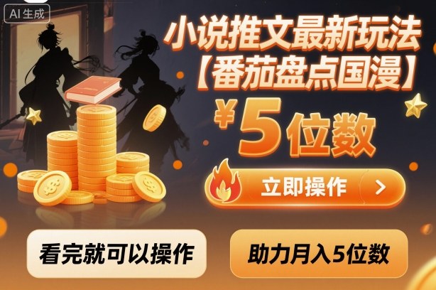 小说推文最新玩法，助力月入5位数【番茄盘点国漫】玩法，看完就可以操作-创客聚集地