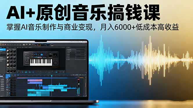 AI+原创音乐搞钱课：掌握AI音乐制作与商业变现，月入6000+低成本高收益-创客聚集地