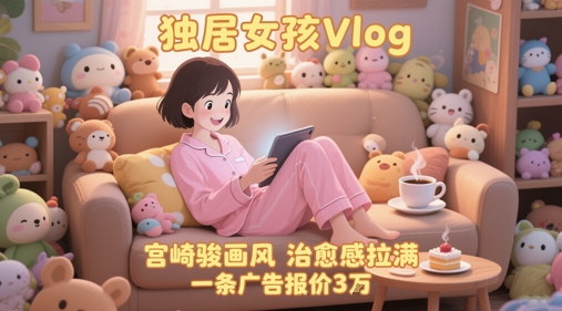 单个账号涨粉71W！用AI制作独居女孩Vlog，宫崎骏画风，治愈感拉满，一条广告报价3W-创客聚集地