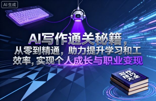 AI写作通关秘籍,从零到精通,助力提升学习和工作效率,实现个人成长与职业变现-创客聚集地