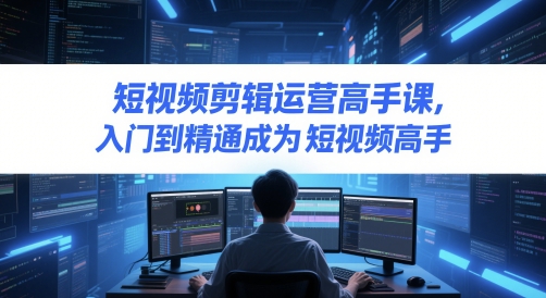 短视频剪辑运营高手课，入门到精通成为短视频高手-创客聚集地