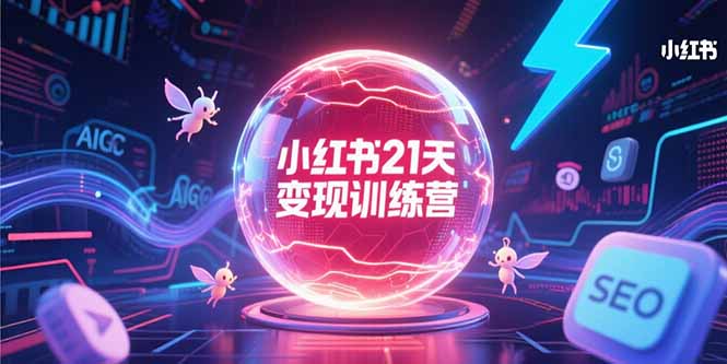小红书21天变现训练营，AIGC工具高效应用，SEO优化核心技巧-创客聚集地